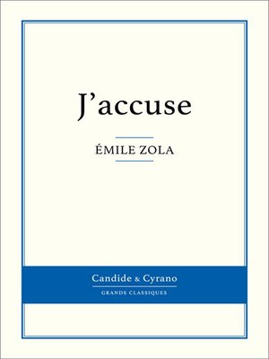 cover image of J'accuse